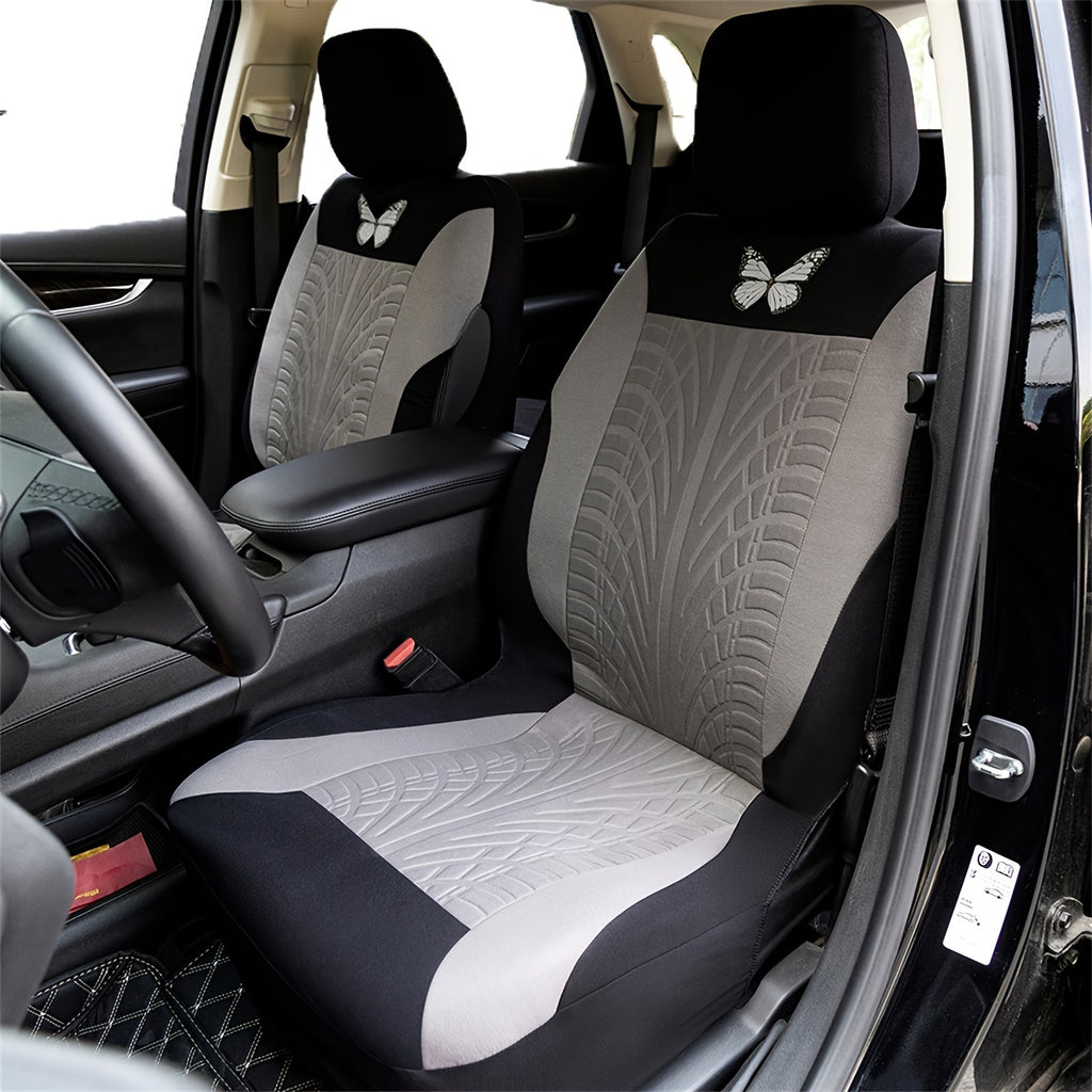 Butterfly Heat Transfer Craft Car Seat Cover for 5 Seats (Universal Type)