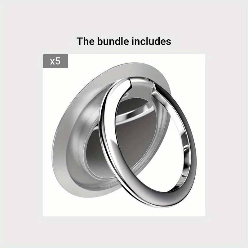 360 Degree Rotating Universal Finger Ring Holder Stand with Magnetic Mount and Phone Back Sticker Pad Bracket for Mobile Phone Car