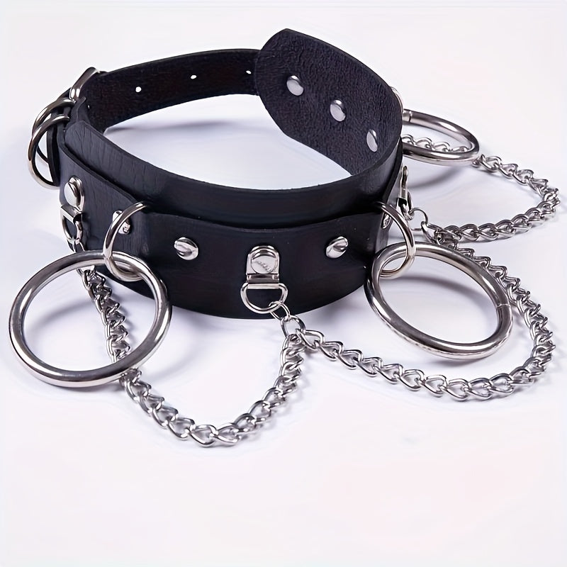 Punk Gothic Choker Necklace Dark Metal Decoration Y2k Choker Neck Jewelry