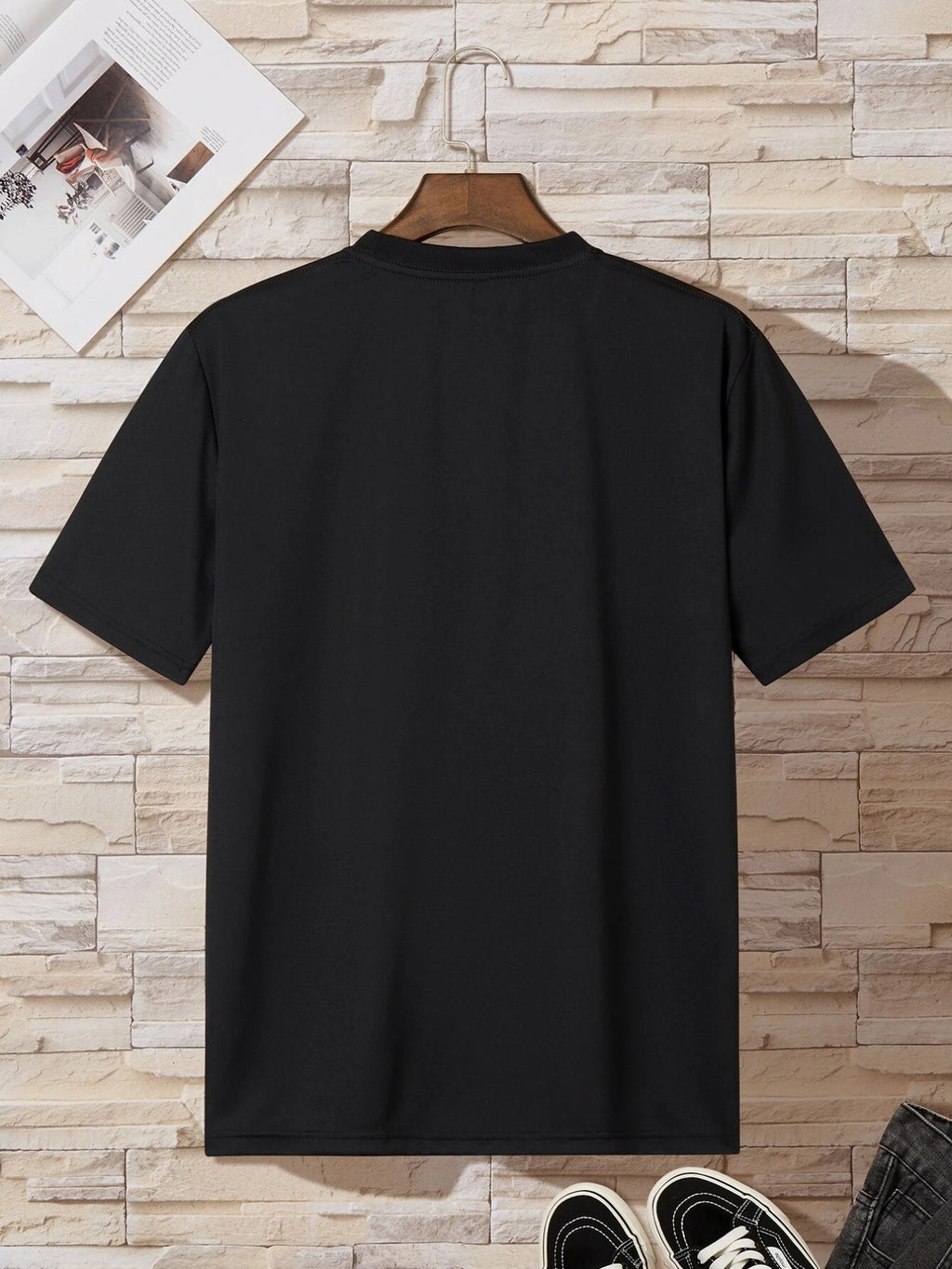 Plus Size Mountain Men's Casual Trendy Graphic Print Comfortable Crew Neck Short Sleeve T-shirts, Summer Oversized Loose Tees