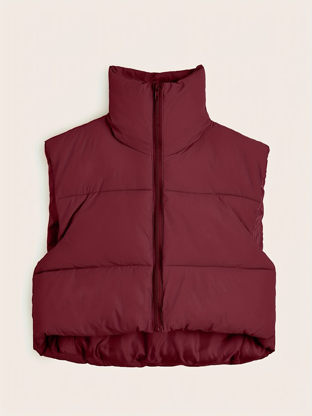 Women'S Sleeveless Vest - Vibrant Pink Slim-Fit Alternative Coat with Drawstring Hood, Zipper Front & Pockets for Fall/Winter Casual Wear, Casual Winter Wear | High Neckline Vest | Zippered Jacket