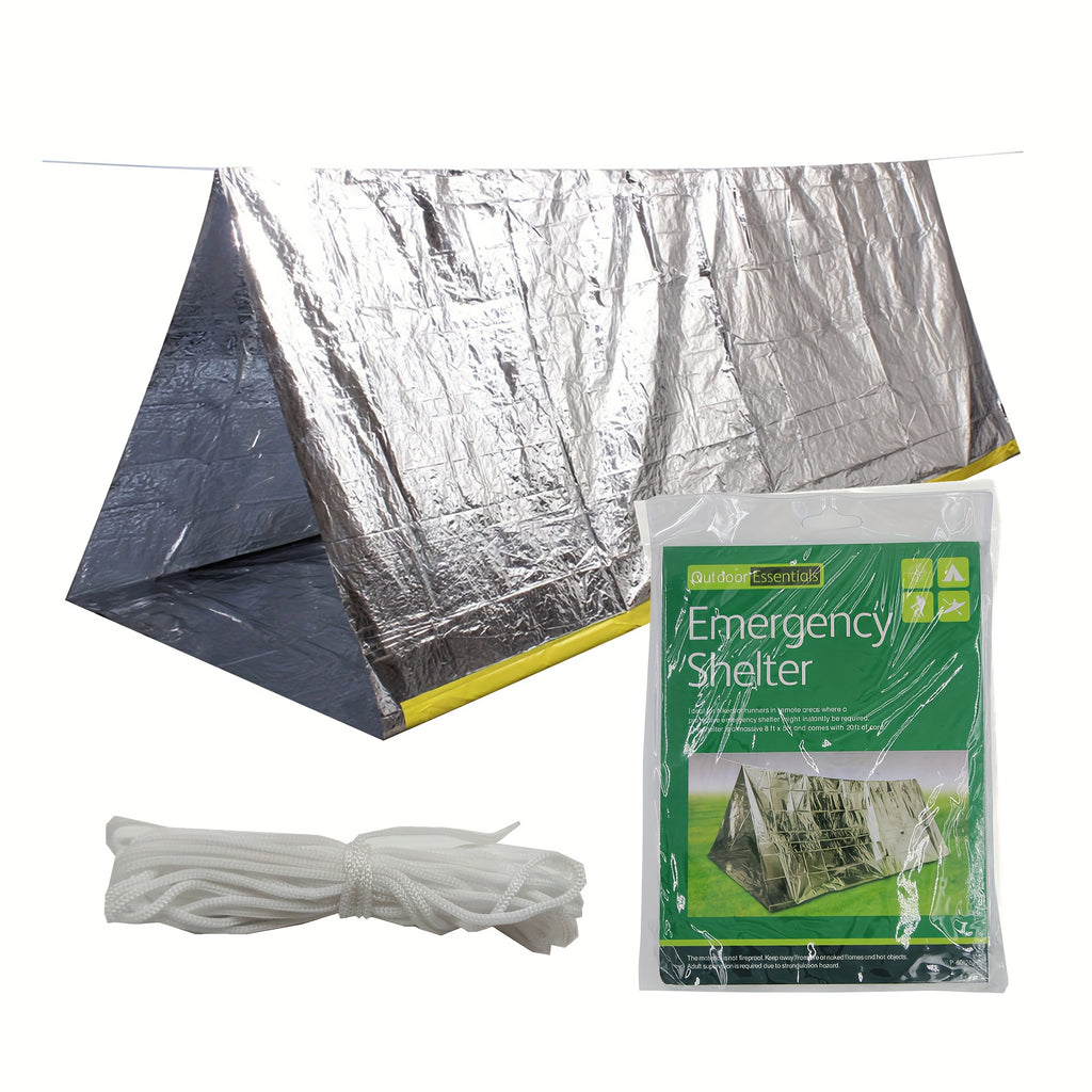 [Emergency Camping Tent] Windproof & Tear-Resistant Emergency Camping Tent - Lightweight Shelter, All-Season Portable Tent with Ground Sheet, for Camping, Hiking, Backpacking, RV, Car Emergencies - Fits 2 People, Hiking Gear,