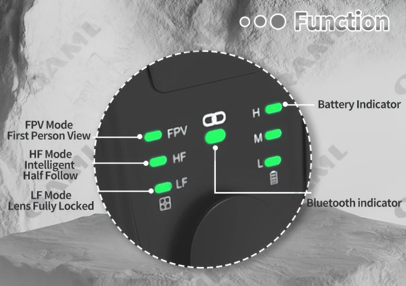 QAML F8 Handheld 3-As Gimbalfoonhouer Anti-skud Video-opname Stabiliseerder vir Xiaomi iPhone Selfoon Slimfoon