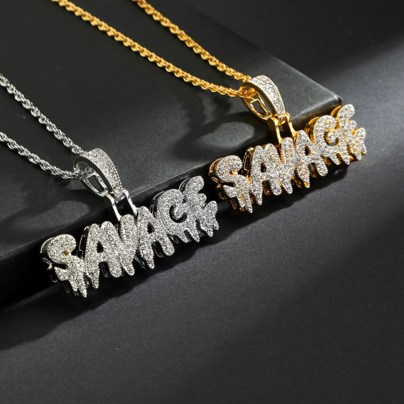 Men's Punk Classic Luxury with Synthetic Cubic Zirconiaia Pendant Hip Hop Gothic Cool Men's Necklace Fashion Jewelry Accessories Gift Jewelry