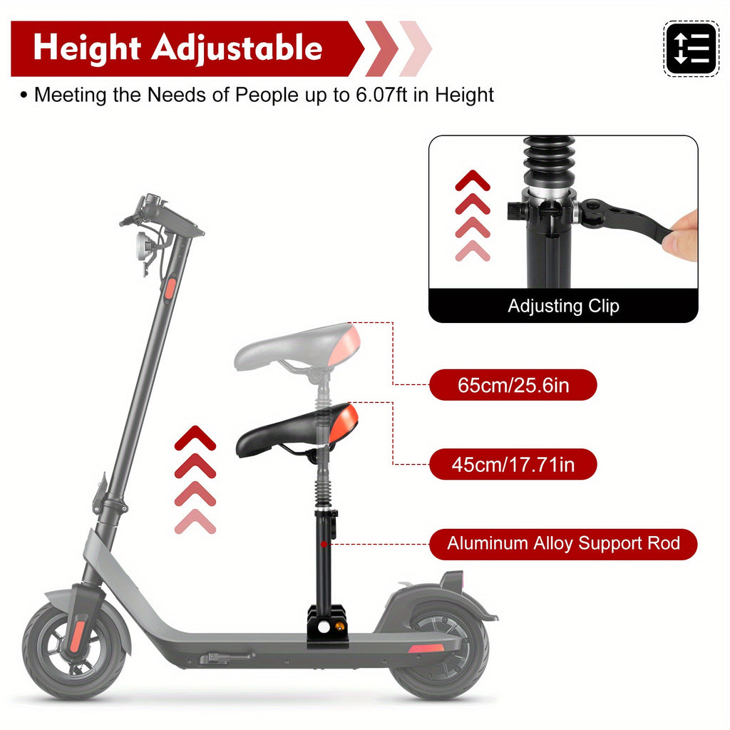 Compatible for Xiaomi M365/M365 Pro Electric Scooter Seat - Height-Adjustable with Soft PU Cushion & Breathable Cover, Heavy-Duty Aluminum Alloy Frame, Fit for /, Easy Installation ()