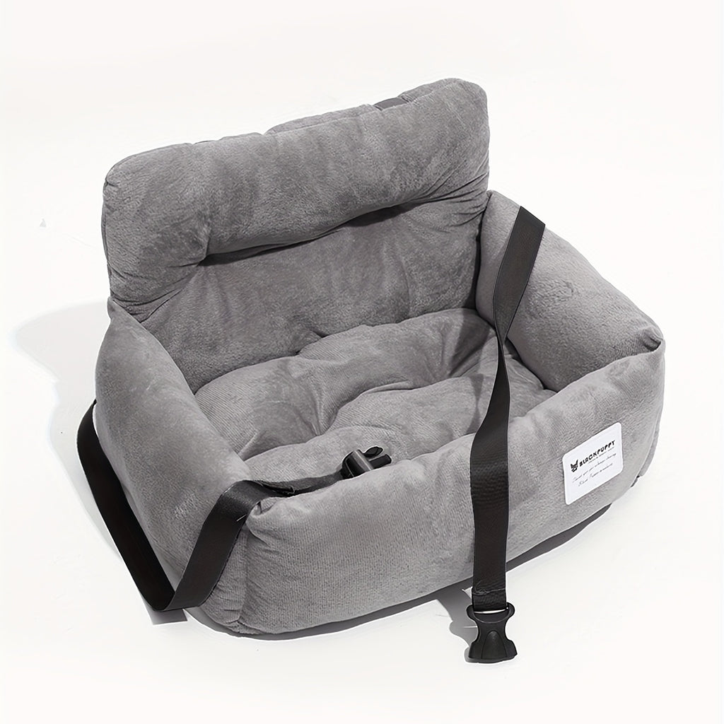 [Gray Pet Carrier] Soft Gray Pet Carrier, Car Seat for Cats and Small Dogs | Adjustable Straps, Ergonomic Design for Safe Travel, Secure Fit for Vehicles