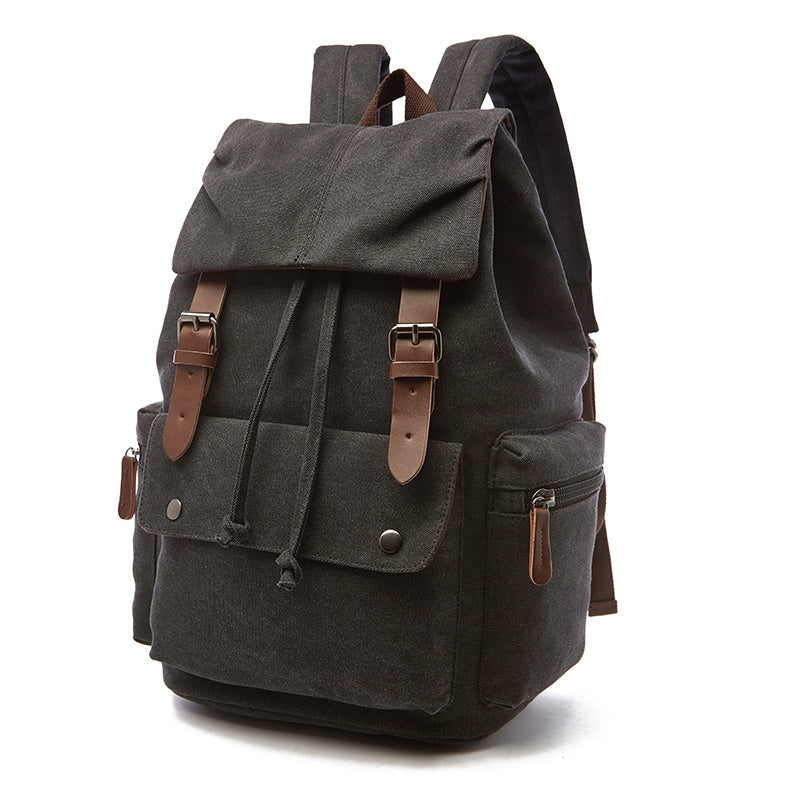 Outdoor Leisure Retro Canvas Travel Backpack - Computer Backpack - Durable & Spacious - For Men & Women - Perfect for Hiking, Camping & Everyday Use - Great Gift for Adventurers