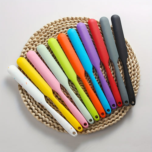 1pc, Silicone Jar Spatula, Non-Stick Icing Spatula, Food Grade Silicone, Heat Resistant, Baking Tools, Kitchen Gadgets, Kitchen Accessories