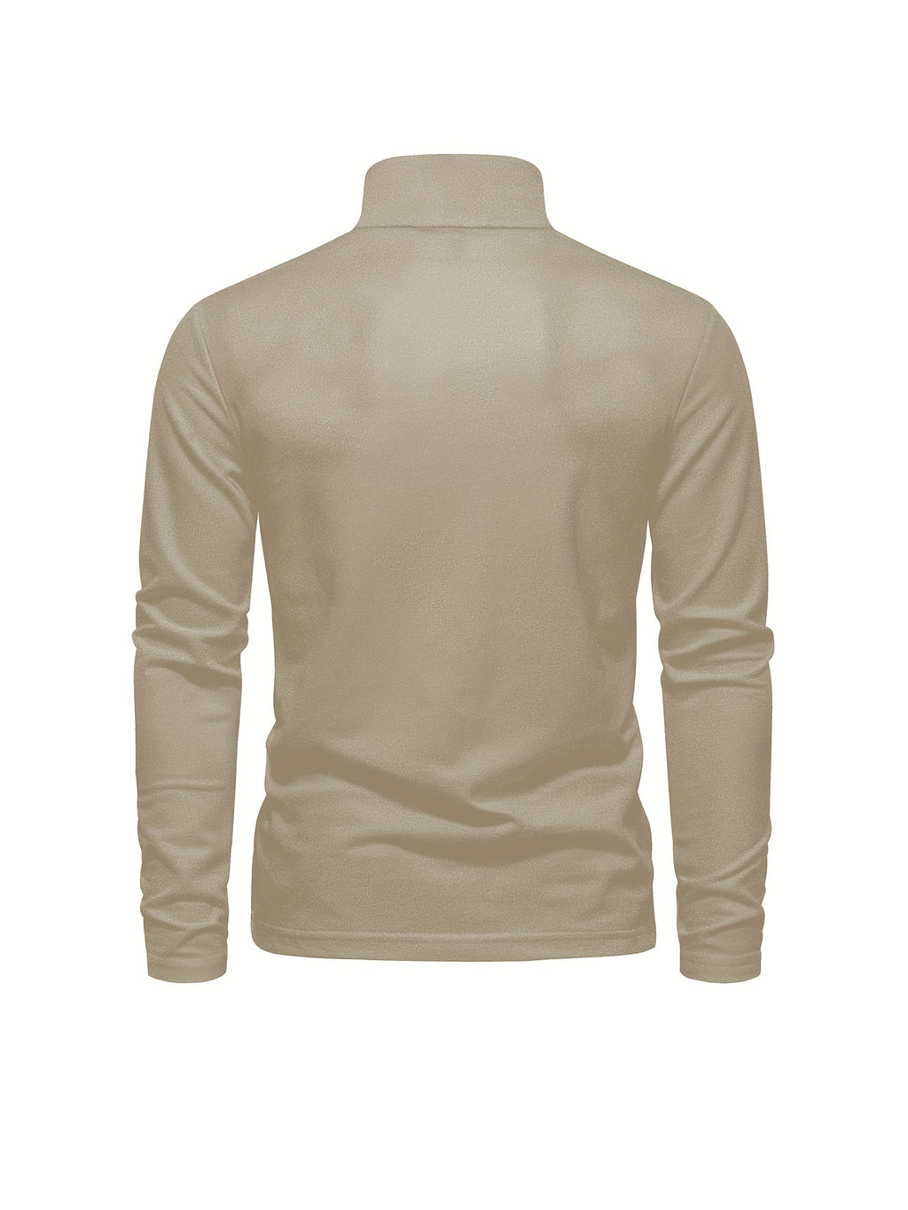 Men's Solid Giraffe Embroidery Long Sleeve Tennis Shirts, Slight Stretch All-match Fashion Men's Top