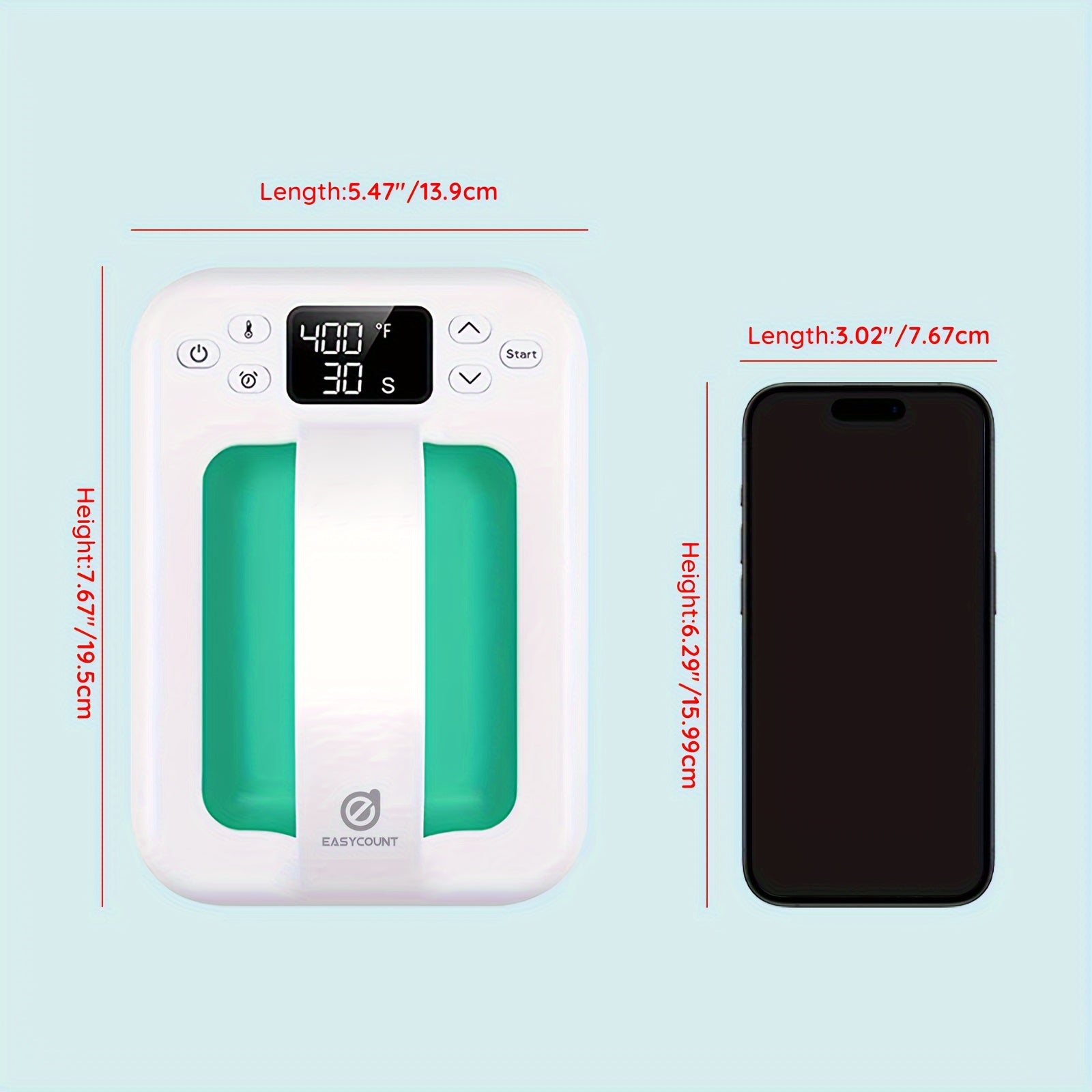 Heat Press Machine 110 Voltage 7" × 5" Small Heat Press Machine for T-Shirts, Tshirt Press Printing Machine for HTV, Sublimation, Heat Transfer Projects