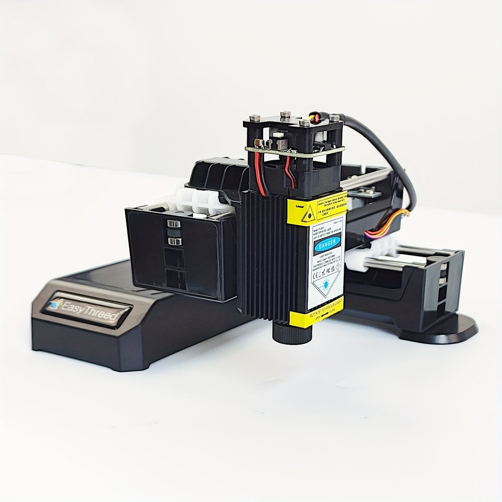 EasyThreed 0,5W Lasergravierer für Anfänger, DIY-Gravurbereich 100x100mm, kabellose Smartphone-Konnektivität, APP-Steuerung für iOS & Android, Kunststoffmaterial, 110V/220V Stromversorgung, US-Stecker, elektronische Komponenten enthalten