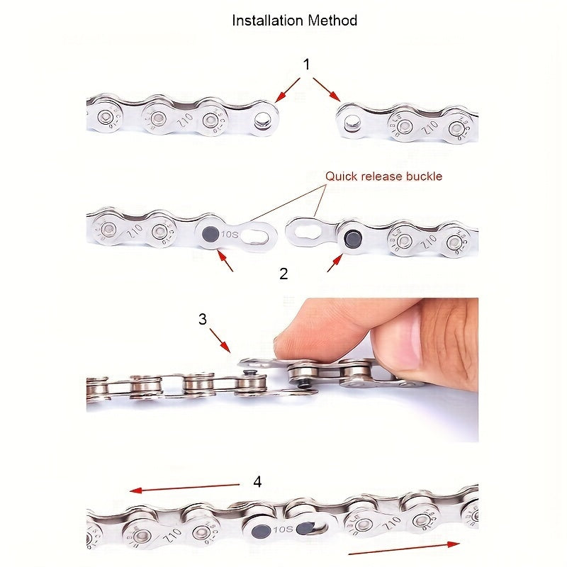 TOOPRE Ultralight Bicycle Chain - 116 Links for MTB, Road, and Folding Bikes - Compatible with 8S-12S Speeds - Smooth and Durable Riding Experience