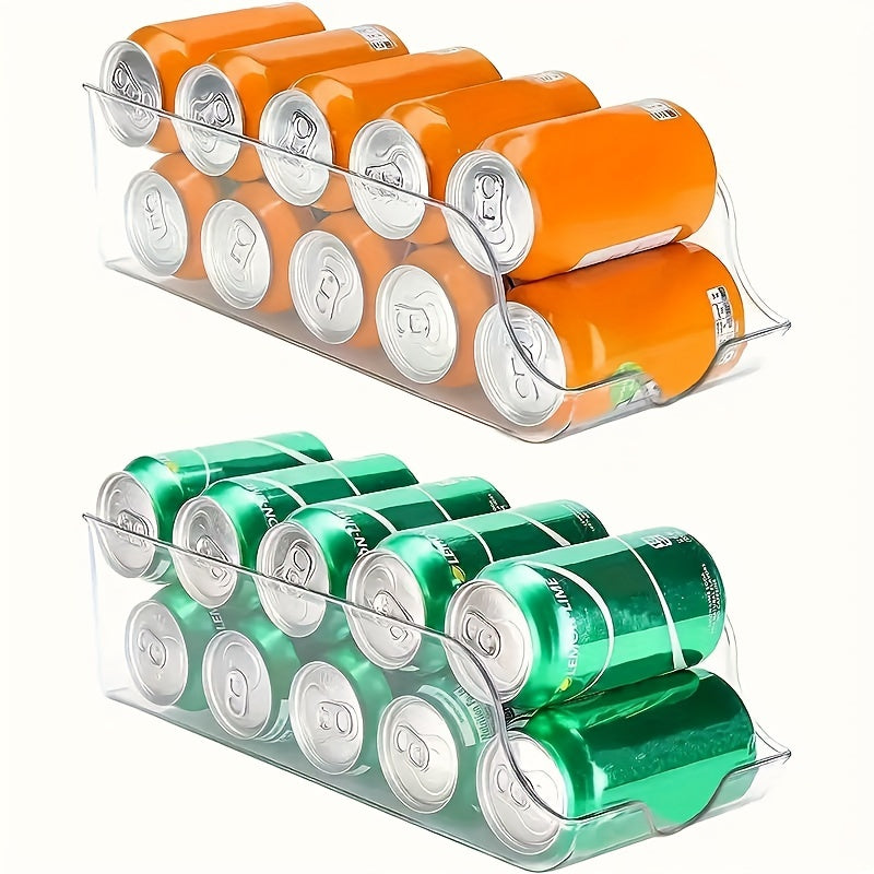 Heavy-Duty Fridge Organizer Shelf, Adjustable Shelves & Space-Saving Design, Durable Plastic Refrigerator Storage System for Canned Food Beverages Condiments, Compatible with Most Standard Fridges, Easy Installation, 1 pc, Ha