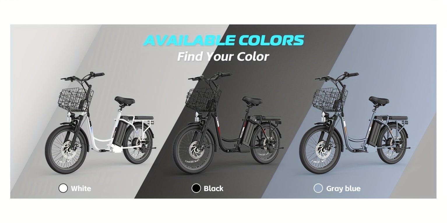[Electric Scooter, 500W] 500W Electric Scooter, 48V Removable Lithium Battery, Max Range 25 Miles, 20MPH with Seat, with Basket, with Rear Seat, Rear Seat Max Load 110lbs, Shock Absorption, Christmas and New Year Birthday Gif