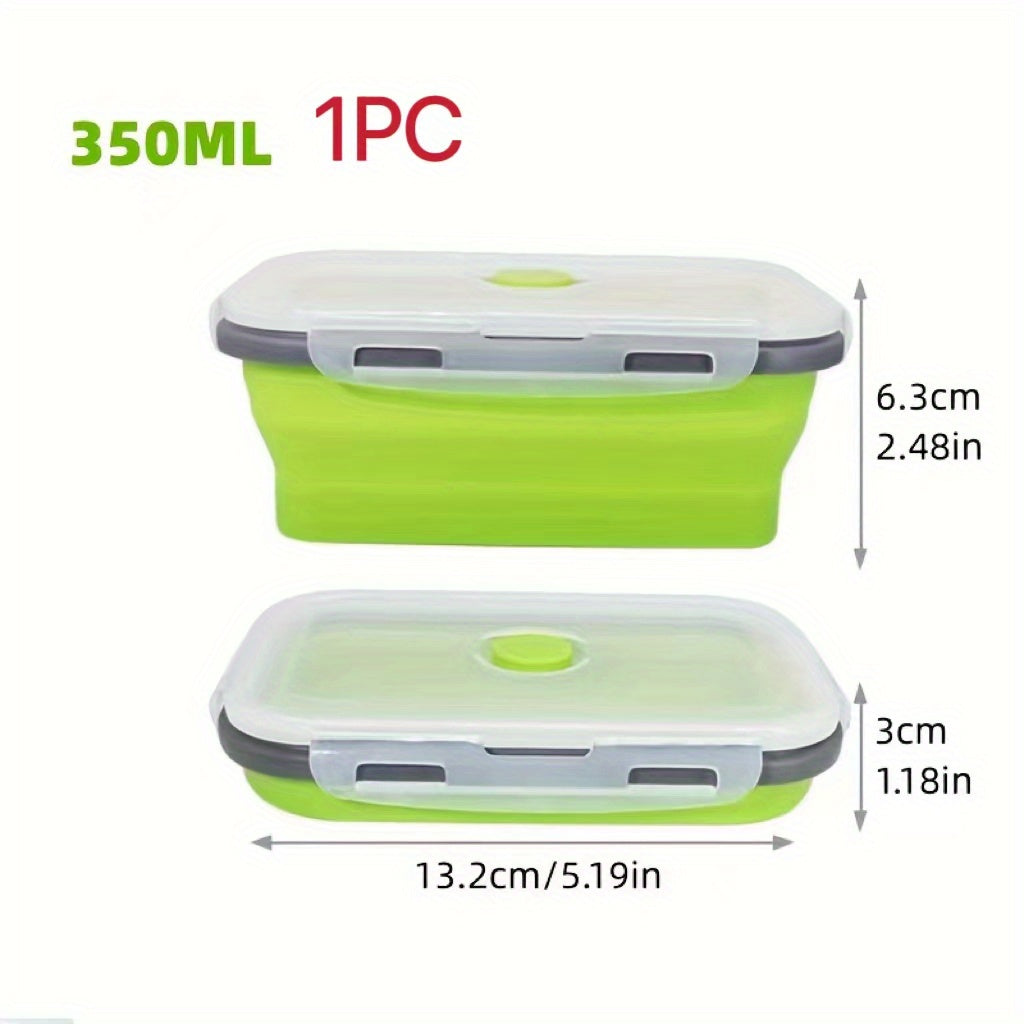 Collapsible Silicone Food Storage Containers - Microwave, Freezer & Dishwasher Safe Lunch Box with Stackable Meal Prep Containers Suitable for Leftovers, -the- Meals