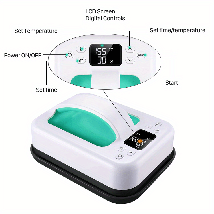 Heat Press Machine 110 Voltage 7" × 5" Small Heat Press Machine for T-Shirts, Tshirt Press Printing Machine for HTV, Sublimation, Heat Transfer Projects