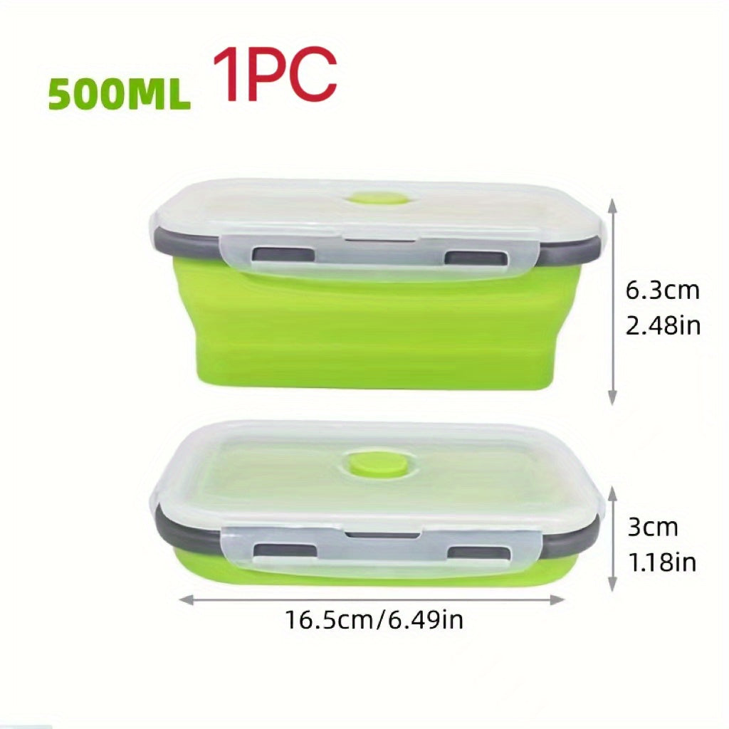 Collapsible Silicone Food Storage Containers - Microwave, Freezer & Dishwasher Safe Lunch Box with Stackable Meal Prep Containers Suitable for Leftovers, -the- Meals