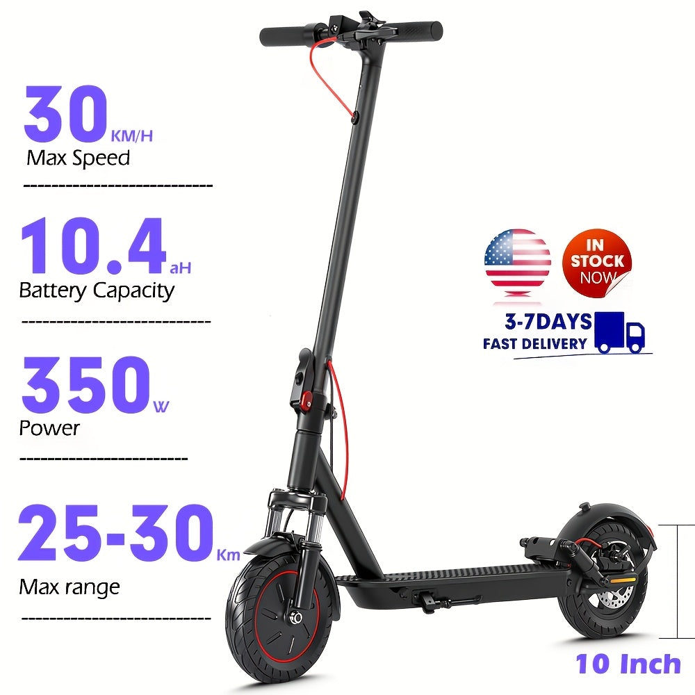 Portable Folding Commuting Electric Scooter for Adults, 8.5/10" Tires, 30KM/H Top Speed, 350W/750W Motor, Max 15-45KM Long Range, Folding E-Scooter with Dual Braking System