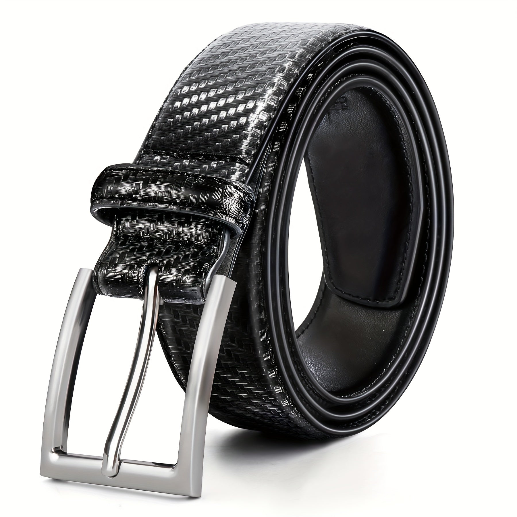 Men's Leather Belt, Fashion & Classic Casual Belt with Single Prong Buckle for Jeans, Pants, Work And Business, Gift for Dad & Husband