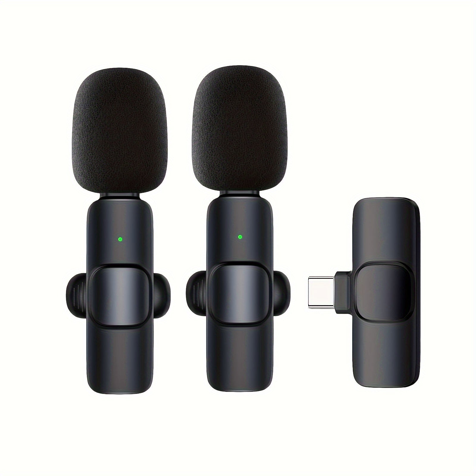 Professional Wireless Microphone, Smartphone, Laptop, Wireless Omnidirectional Condenser Recording Microphone, for Interviews, Video Podcasts, Video Logs, New Year Gift for Him