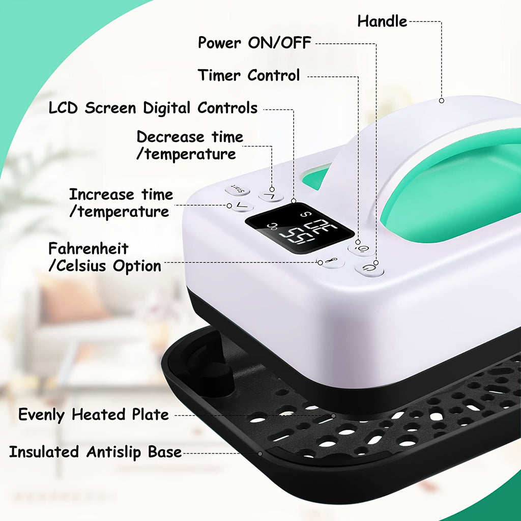 Heat Press Machine 110 Voltage 7" × 5" Small Heat Press Machine for T-Shirts, Tshirt Press Printing Machine for HTV, Sublimation, Heat Transfer Projects