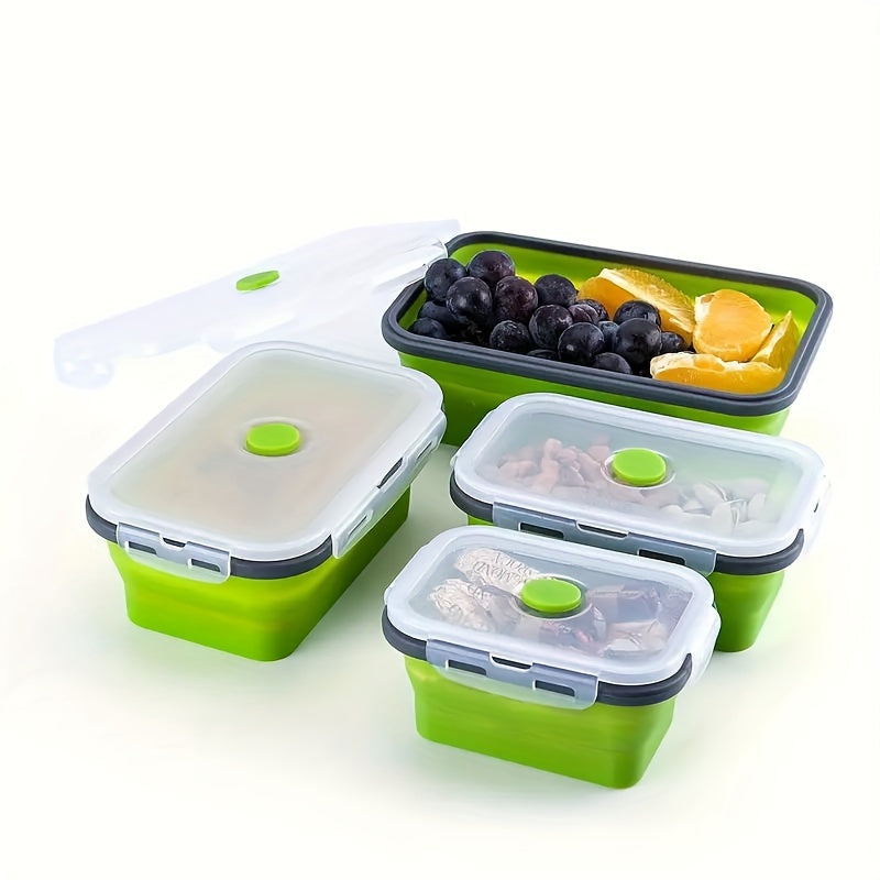 Collapsible Silicone Food Storage Containers - Microwave, Freezer & Dishwasher Safe Lunch Box with Stackable Meal Prep Containers Suitable for Leftovers, -the- Meals