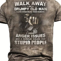 Men's T shirt Tee Graphic Tee Funny T Shirts Slogan T Shirts Skull Letter Graphic Prints Crew Neck Brown 3D Print Outdoor Street Print Clothing Apparel Vintage Sports Designer