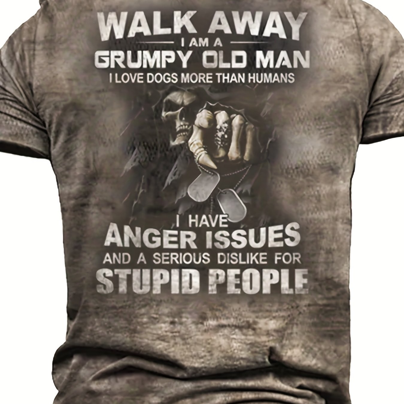 Men's T shirt Tee Graphic Tee Funny T Shirts Slogan T Shirts Skull Letter Graphic Prints Crew Neck Brown 3D Print Outdoor Street Print Clothing Apparel Vintage Sports Designer