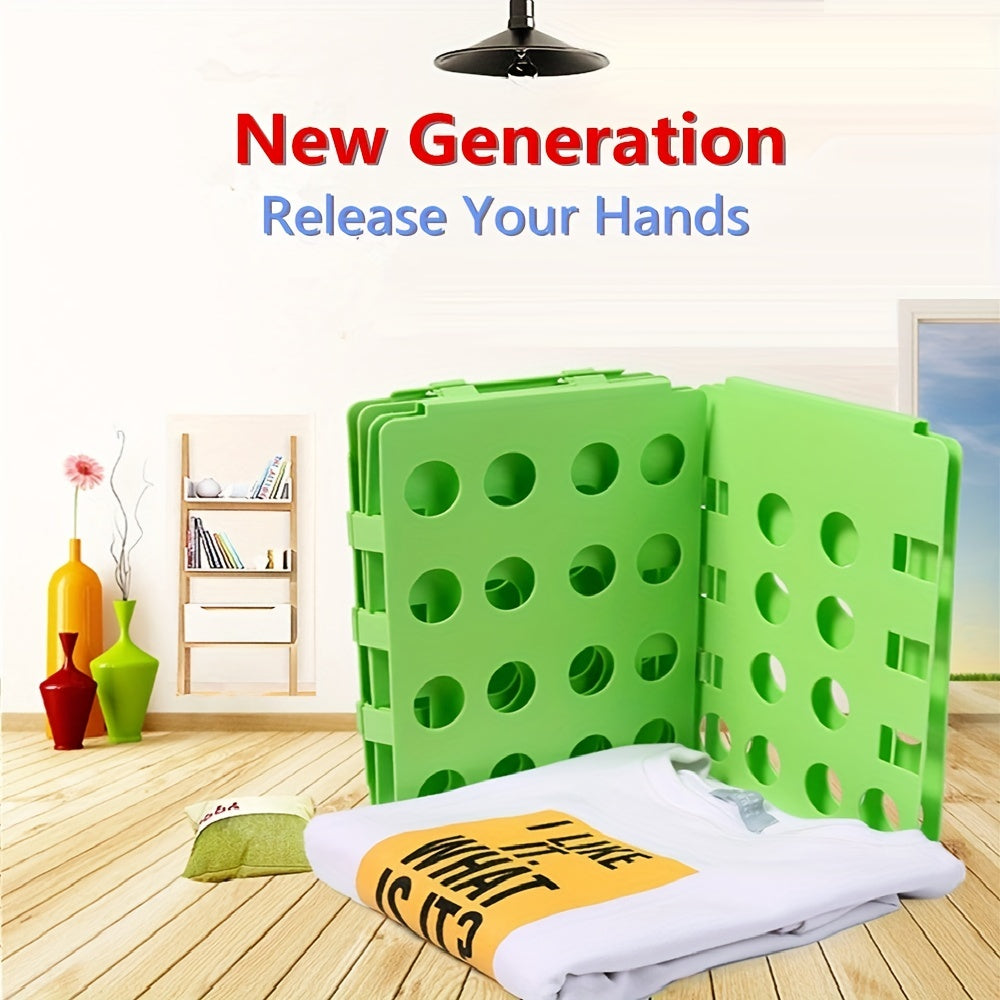 1pc, Plastic Shirt Folding Board Shirts Practical Plastic Folding Board, Adult PP Perfect Lazy People Quickly Fold Clothes Board, Home Travel T-Shirt Folding Accessories Helper, Creative Shirt Folding Board