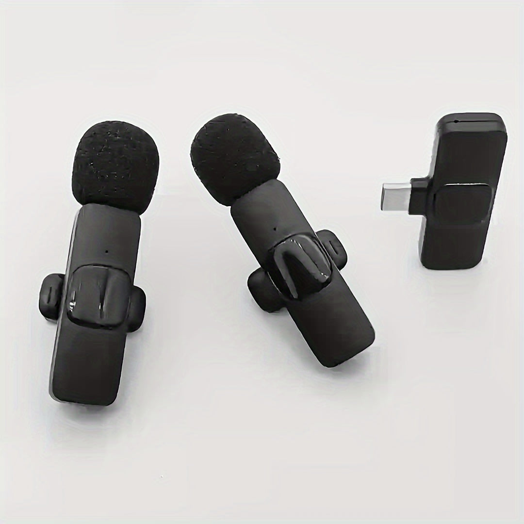 Professional Wireless Microphone, Smartphone, Laptop, Wireless Omnidirectional Condenser Recording Microphone, for Interviews, Video Podcasts, Video Logs, New Year Gift for Him