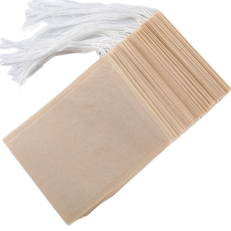 100pcs Disposable Natural Paper Filter Bags for Coffee, Tea, and Food - Safe and Convenient Brewing Solution