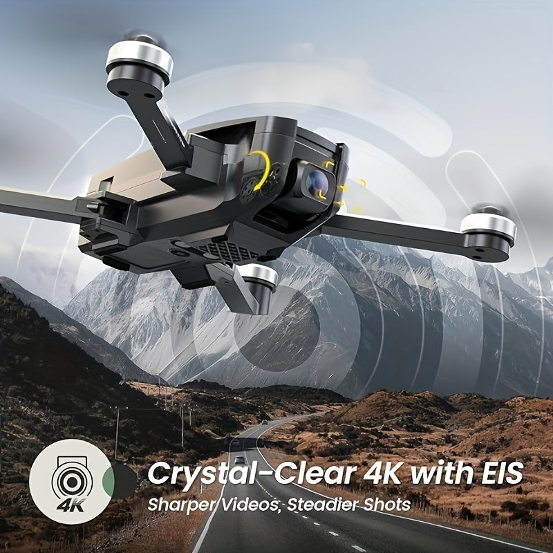 Holy Stone HS720E Drones with Camera for Adults 4K, 2 Batteries 46 Min Flight Time, 5GHz FPV Transmission, 130° FOV EIS Camera, Brushless Motor, Auto Return, Follow Me, GPS Drone for Beginner