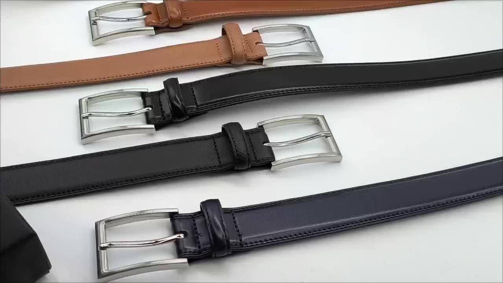 Men's Leather Belt, Fashion & Classic Casual Belt with Single Prong Buckle for Jeans, Pants, Work And Business, Gift for Dad & Husband