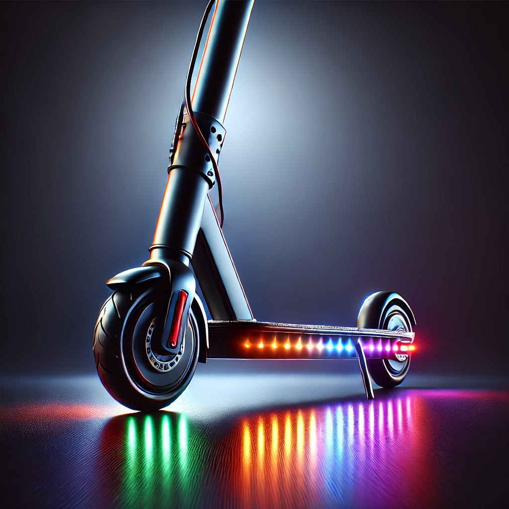 Electric Scooter Colorful LED Safety Light Strip - Enhancing Night Riding Safety with Outdoor Cycling Lighting Accessories RGBIC Multicolor Light Strip