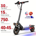 Portable Folding Commuting Electric Scooter for Adults, 8.5/10" Tires, 30KM/H Top Speed, 350W/750W Motor, Max 15-45KM Long Range, Folding E-Scooter with Dual Braking System
