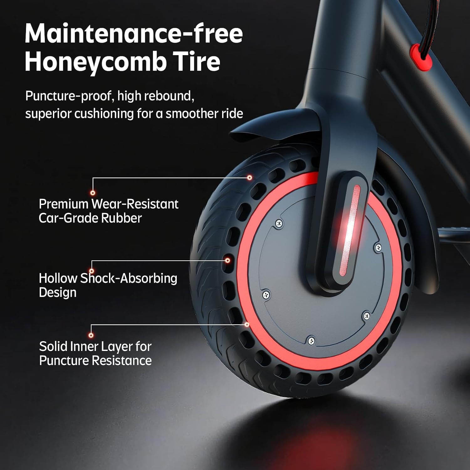 LADPED Folding Electric Scooter | 350W/500W Motor Optional, 36V-48V Battery, 8.5-14inches Anti-skid Solid Tires, Long Range, 15-20MPH Speed, Foldable Commuting E-Scooter for Adults, Surprise Birthday Gifts