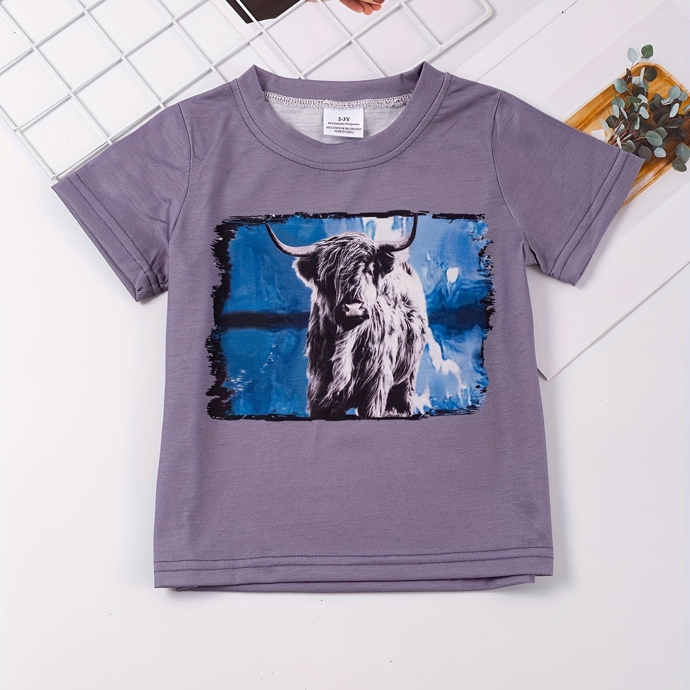 Vibrant Bull Graphic Tee - Soft, Comfortable Round Neck T-Shirts for Boys and Girls - Summer Fashion Essentials