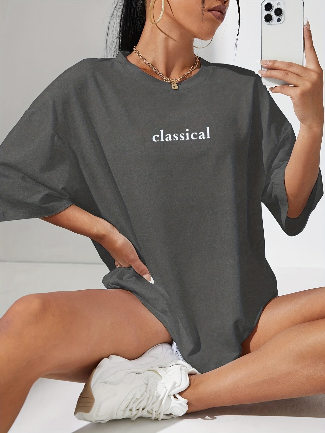 Women'S Soft Pink T-Shirt - Loose Fit Everyday Casual Top with Round Neck & Short Sleeves - Breathable Everyday Basic Tee for Women - Minimalist Everyday Outfits, Ladies T Shirts, Summer Clothing, Relaxed Fit Shirt, Medium St