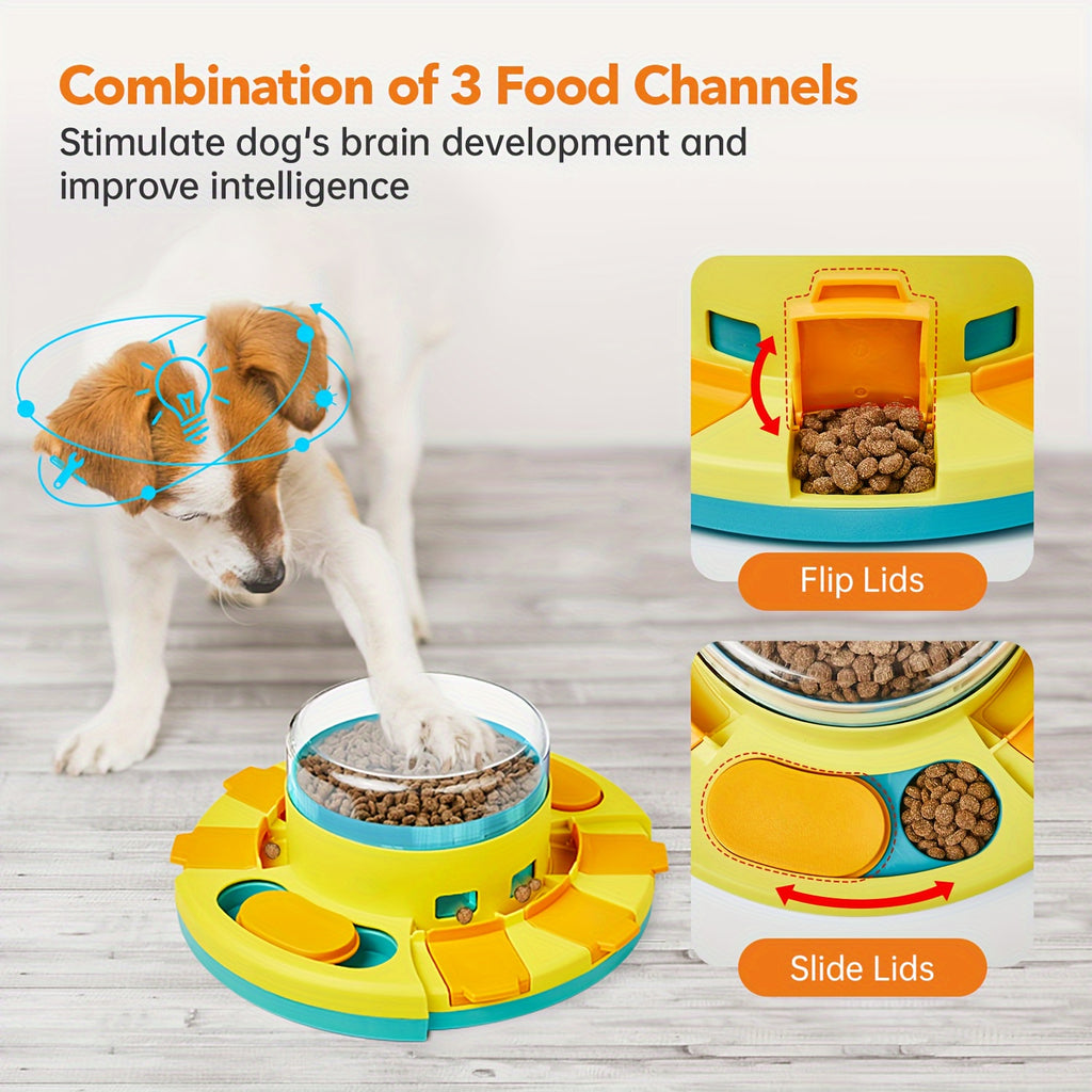 Dog Puzzle Toys Slow Feeder, Interactive Dog Toys Treat Dispenser for IQ Training, Treat Dispenser for Large Dogs, Dog Treat Puzzle for  and Medium Dogs, Improve Your Dog's Intelligence