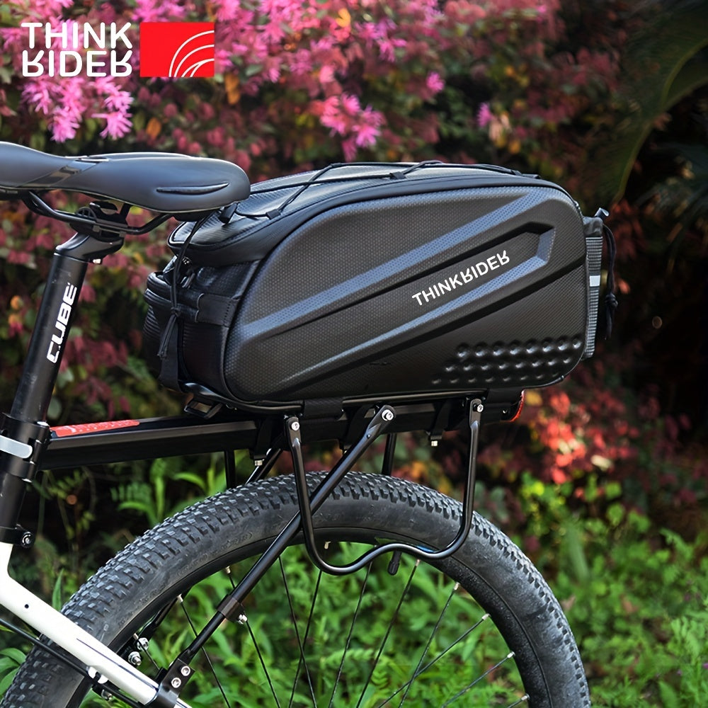 14L Hard Shell ThinkRider Bicycle Rear Hunch Bag - Anti-Splash Material, Rain Cover Included