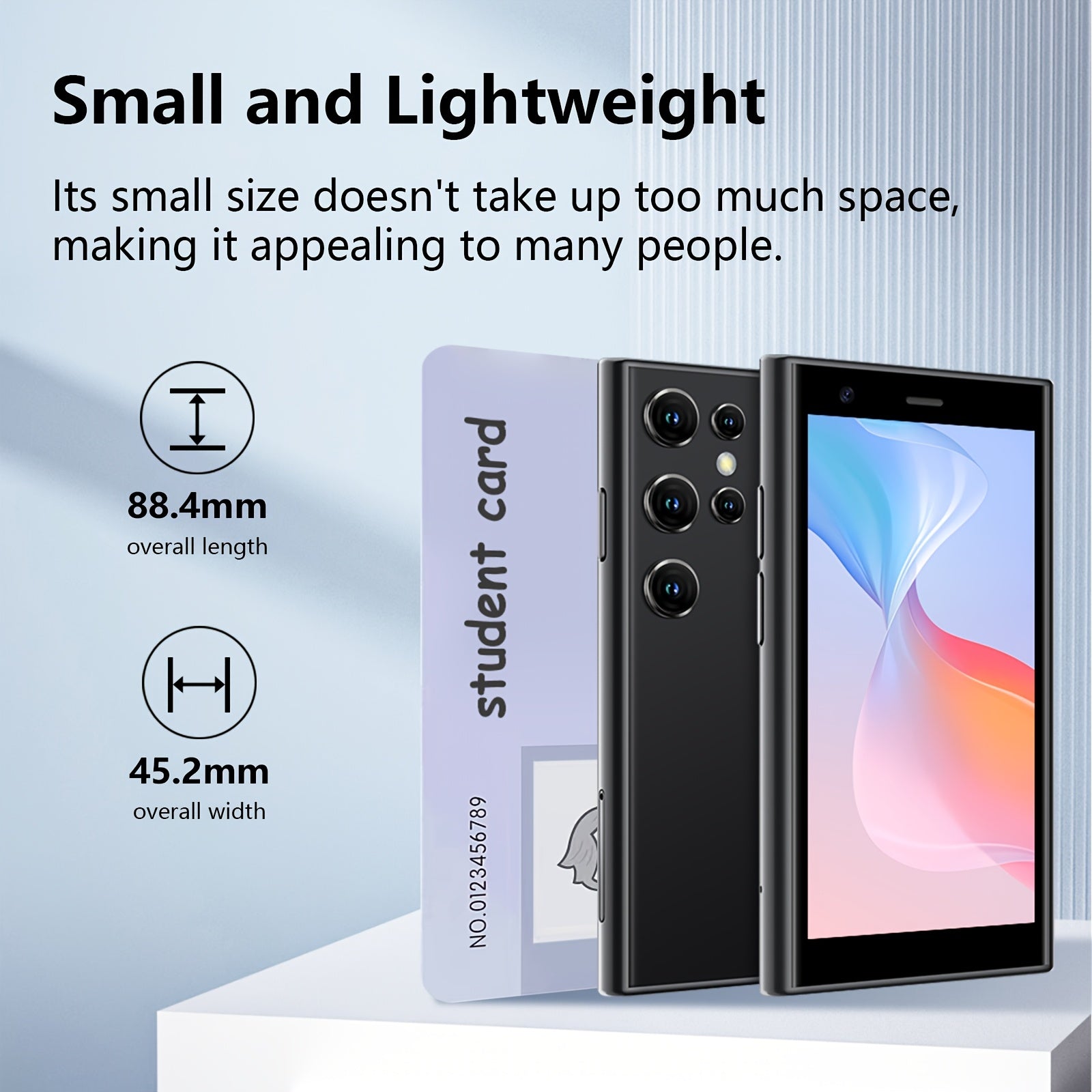 Mini Smartphone 3G Unlocked Mini Phone Kid's Smartphone 3.0'' HD Touch Screen World's Smallest Phone 1000mAh Battery Dual SIM Little Mobile Phone with Face ID Pocket Youngsters Cellphone 2GB+16GB Best Backup Phone Best Creati