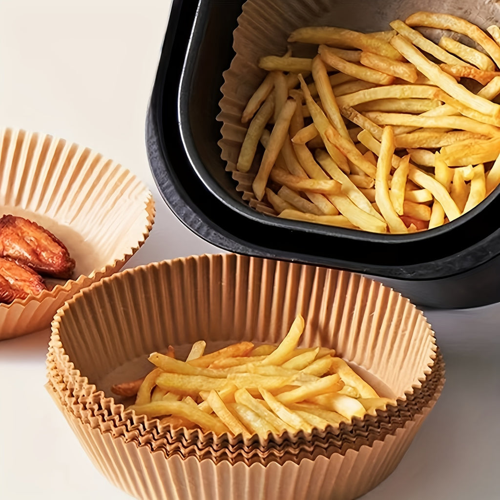 Brown Party-Specific Oil Absorbent Paper, Household Food Mat Sheets for Baking and Air Fryer Use