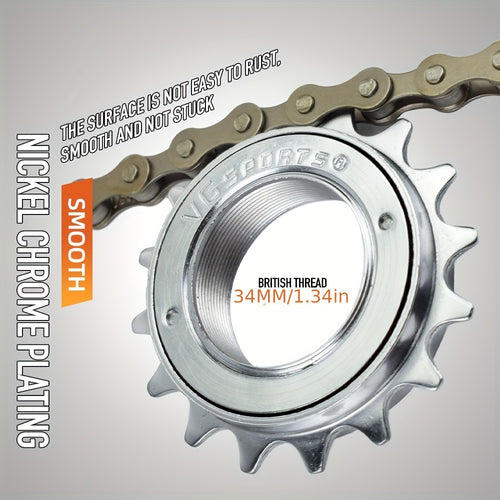 1pc VG Sports 16T/18T/20T/22T/24T 34MM Bicycle Flywheel Single Speed Bicycle Flywheel Sprocket 1 Speed Gear For BMX Flywheel Sprocket Gear Bike Accessories
