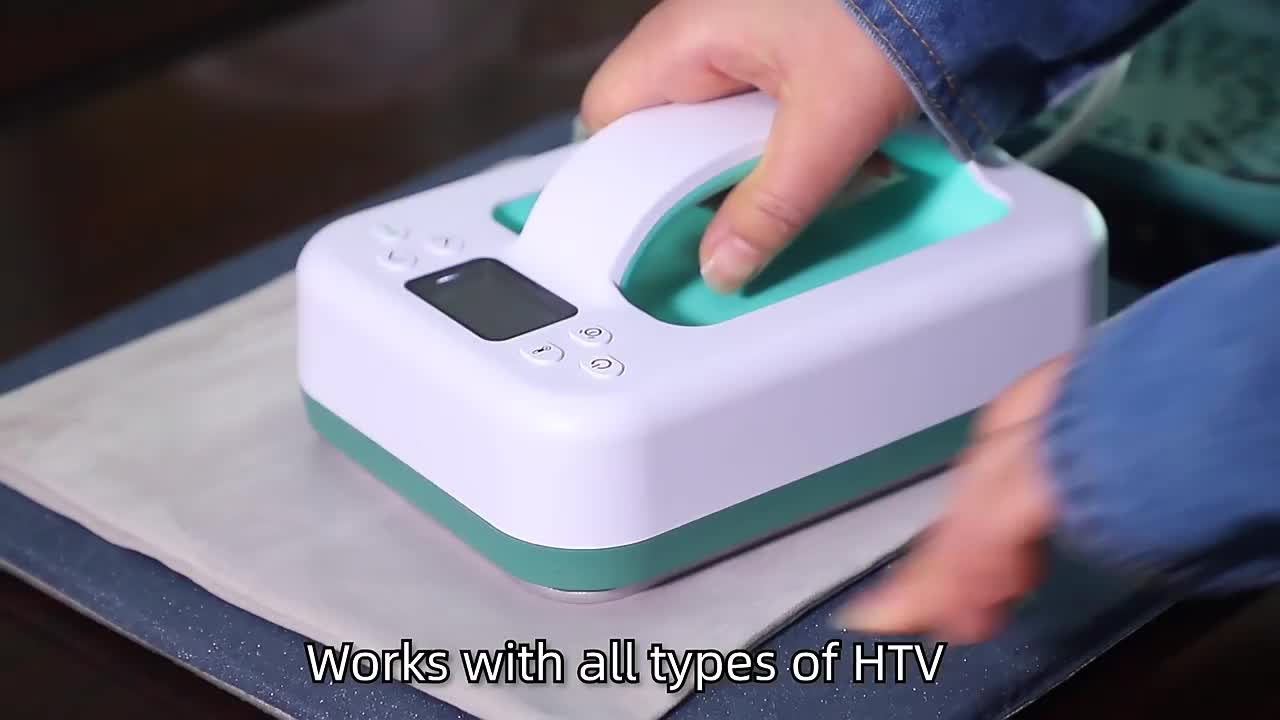 Heat Press Machine 110 Voltage 7" × 5" Small Heat Press Machine for T-Shirts, Tshirt Press Printing Machine for HTV, Sublimation, Heat Transfer Projects