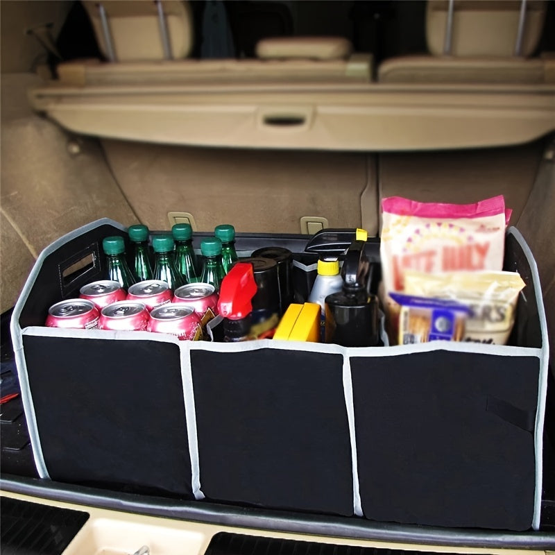Car Trunk Cargo Storage Bag, Foldable Black Storage Box For Car And Trunk - Durable Oxford Fabric - Maximize Trunk Space - Suitable for All Car Models - Great Gift for Car Owners