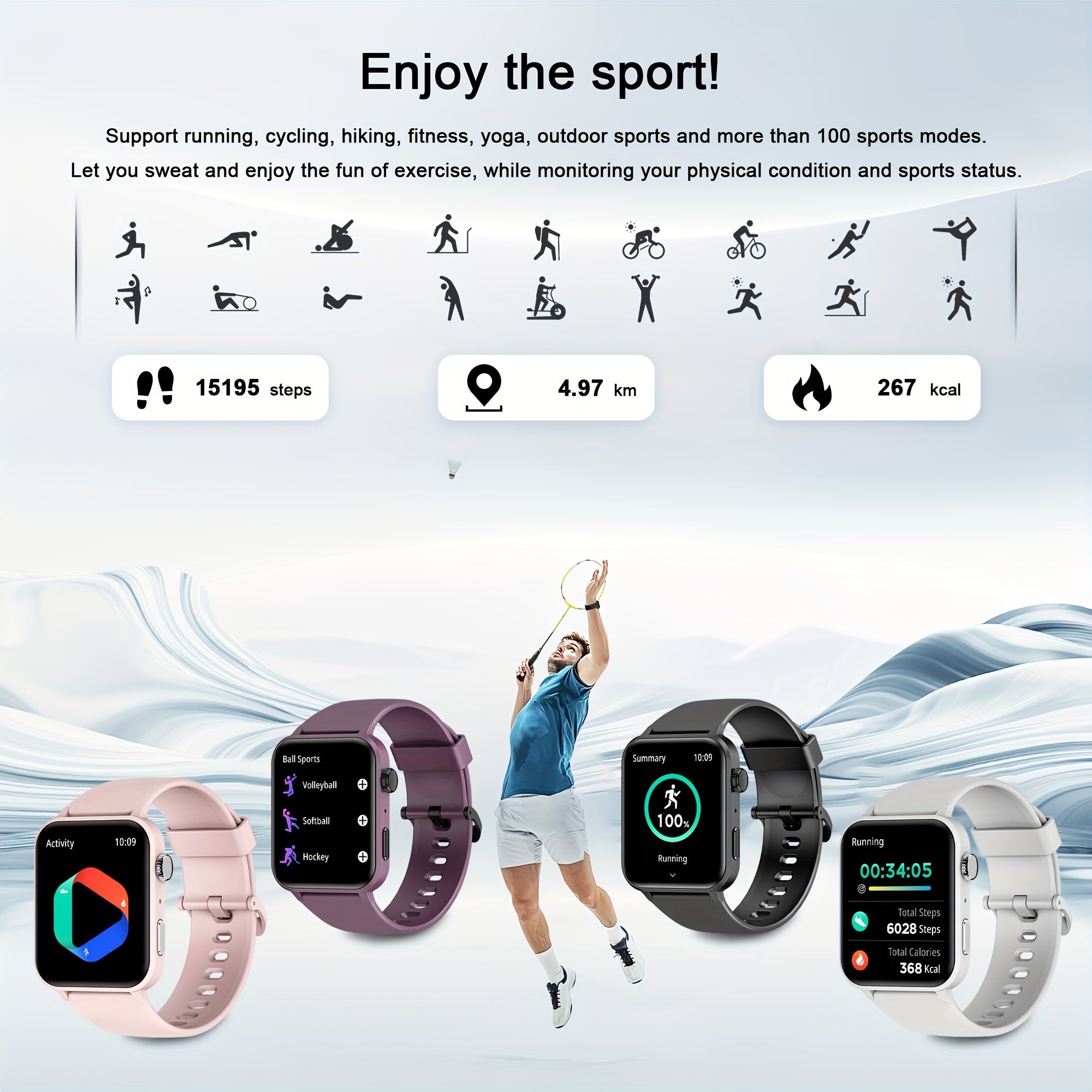 Smart Watch(Answer/Make Call), 1.85" Smart Watches for Men Women Voice Assistant, Push Message, 100+ Sport Modes, Fitness Activity Tracker, Weather, Stopwatch, Timer, Pedometer, Smartphone Watch, The Perfect Gift for Men And