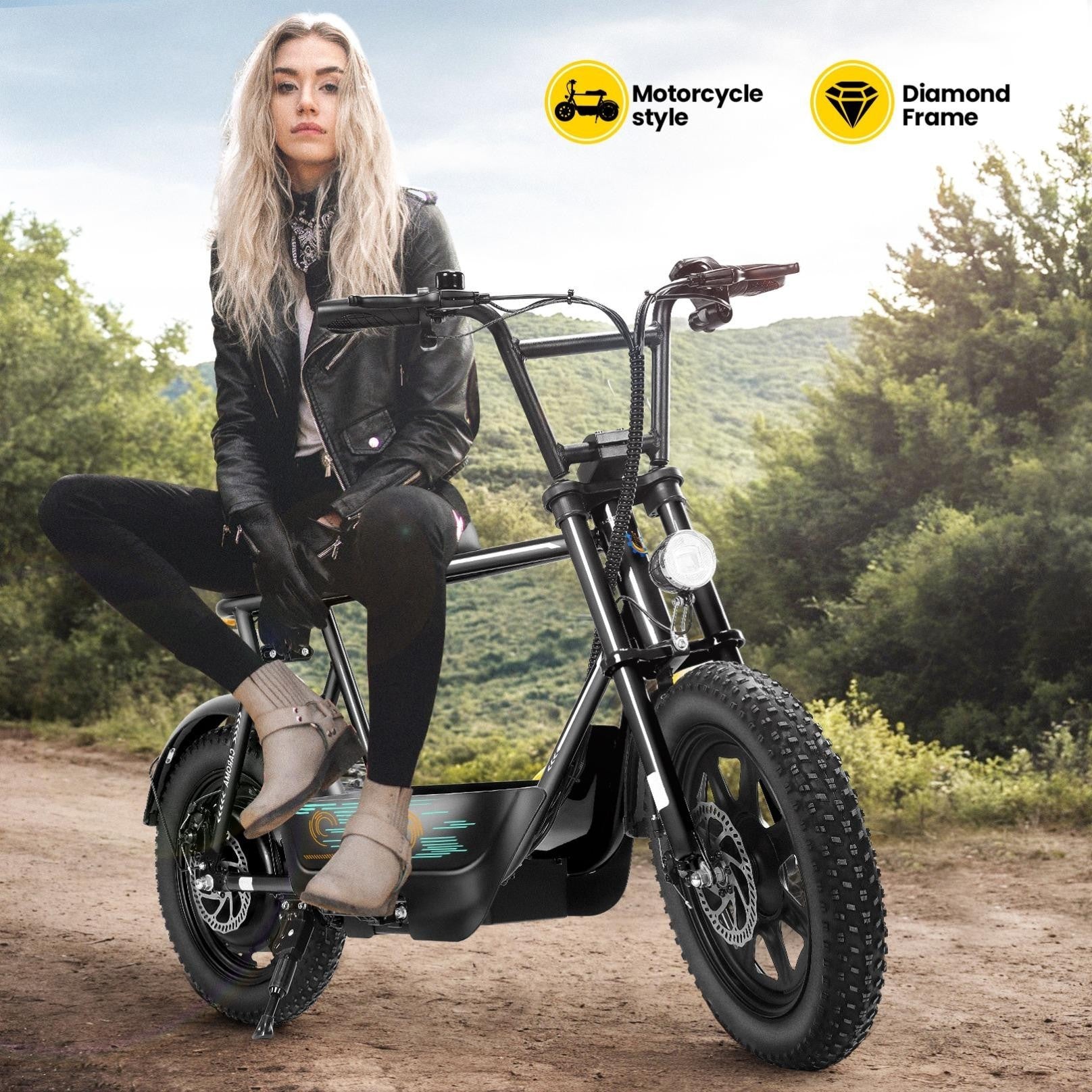 Caroma 500W Electric Scooter for Adults with Seat & Basket - 16" All-Terrain Tires, 20MPH Top Speed, 25 Miles Range, Dual Disc Brakes, LCD Display, Rechargeable Battery, Aluminum Alloy, Mixed Colors, Inflatable Tires, 48V 7.8