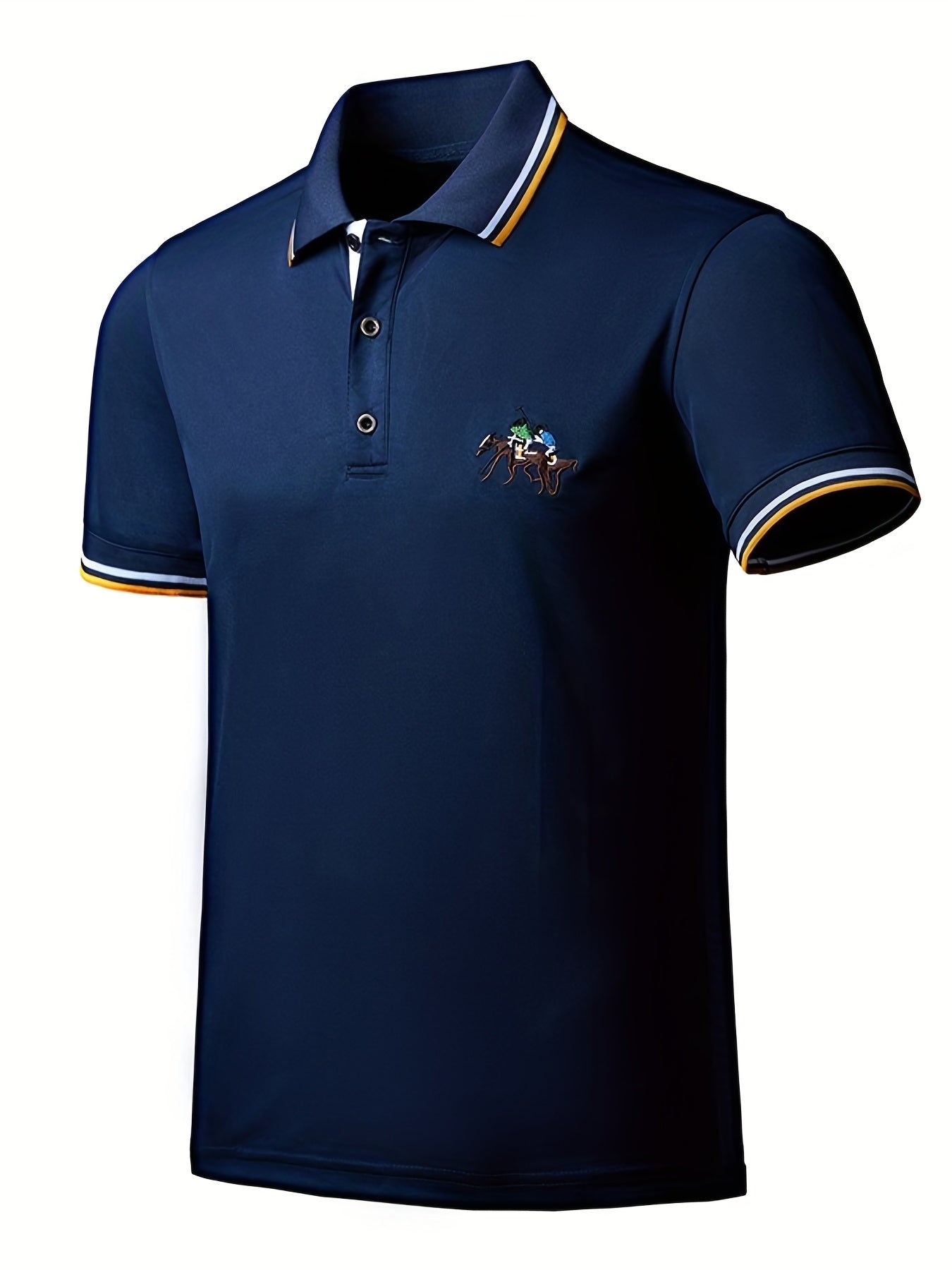 Plus Size Men'S Polo Shirts, Loose Elastic Comfortable Causal Short Sleeve for Business Formal Occasions Gifts