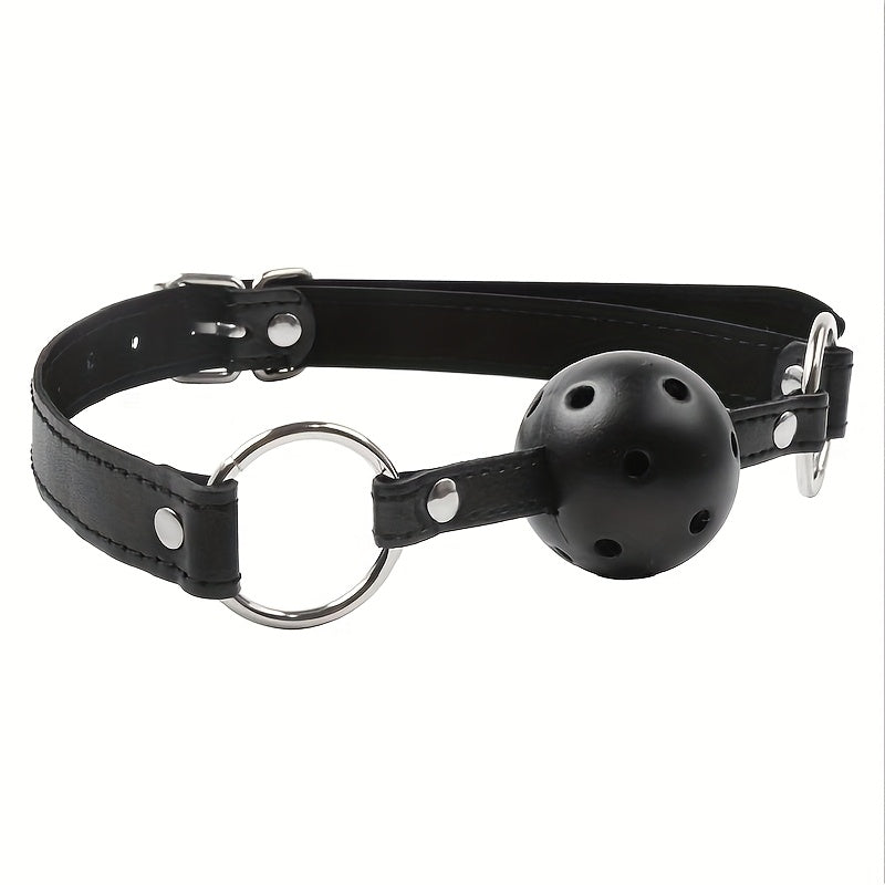 Adult Intimacy Accessories, Leather Gag Ball, Couples Flirting Game Props, Alternative Toys for Adults